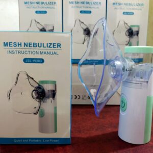 Nebulizer Portable Handheld Mesh Inhaler Ultrasonic with Dual Masks and 2 Adjustable Spray Modes for Home, Office & Travel