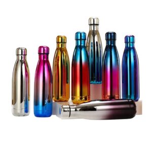 Unique stainless steel water bottle, floral design stainless still water bottle, Gym Shaker Drink Bottle, water pot, water bottle,portable waterbottle, beautiful water bottle, Portable 500ml Double Wall Beautiful Water Bottle - Water Bottle